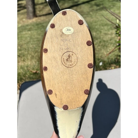 VTG Fetco Hand Carved Hand Painted Wooden Duck Decoy Glass Eyes 16" Bill To Tail - Picture 7 of 16